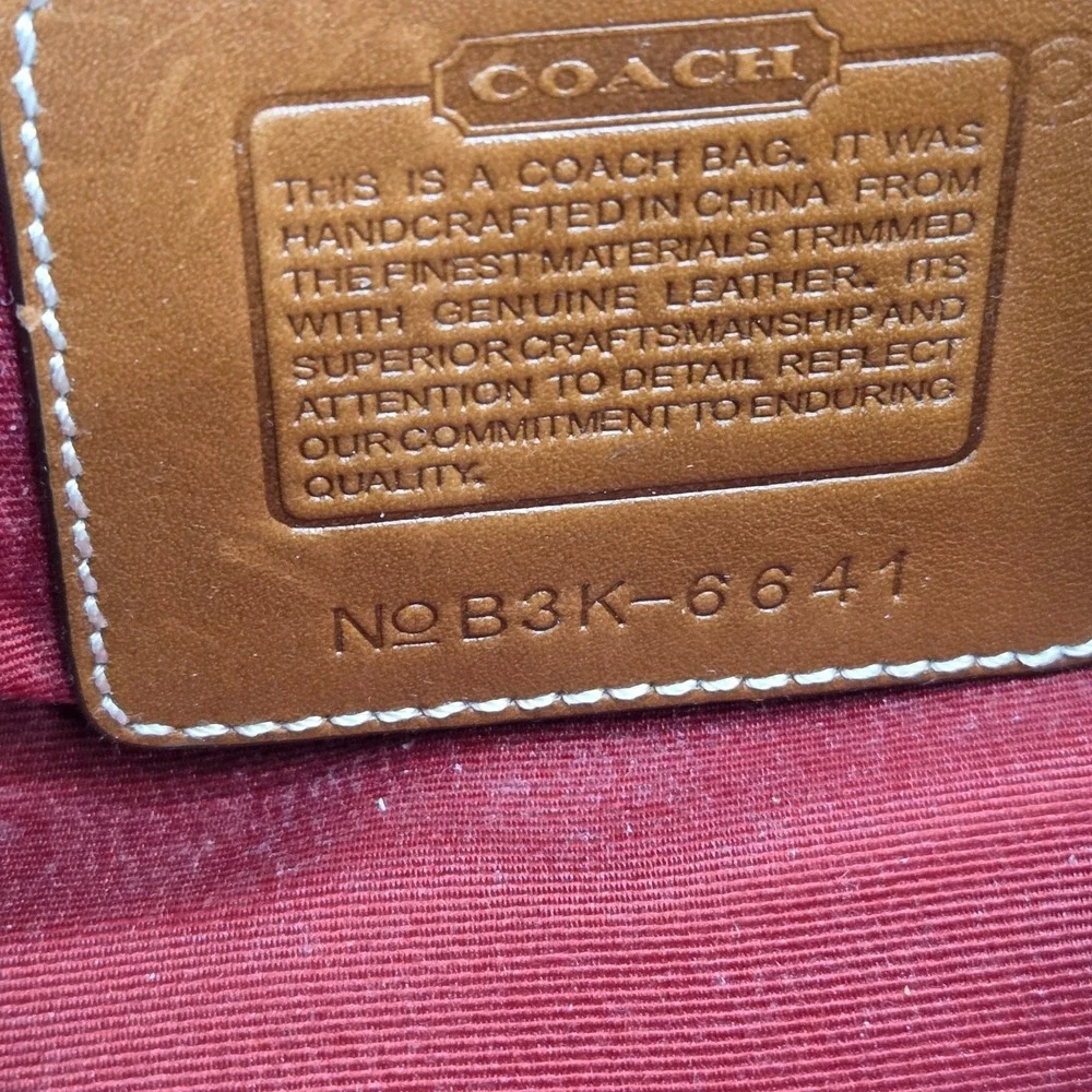 Coach Vintage Canvas Leather Bag Mini Sufflette Baguette Purse Patriotic y2k